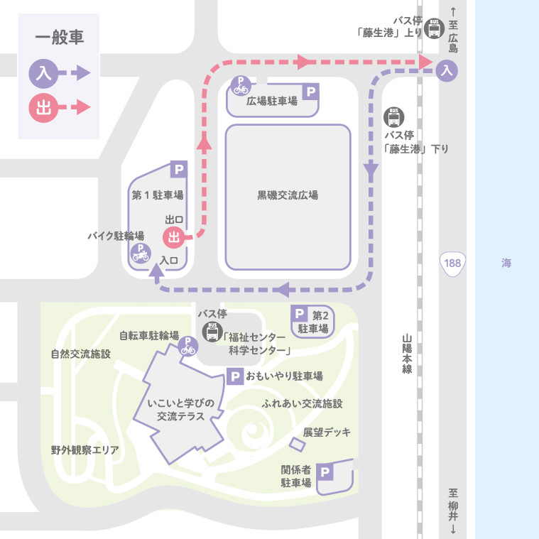 岩国科学センターイラストマップ
